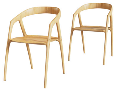 现代实木休闲椅子 餐椅