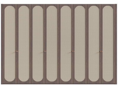 侘寂风编织柜门衣柜3d模型 侘寂风编织柜门衣柜