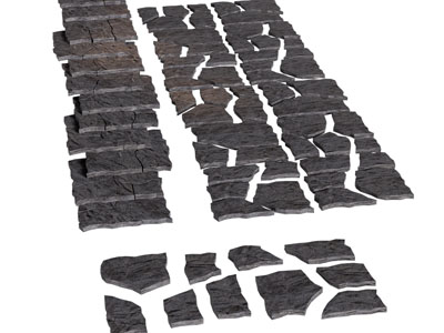 现代铺石路 汀步路 石径