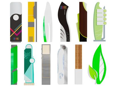 新中式景观路标 指示牌