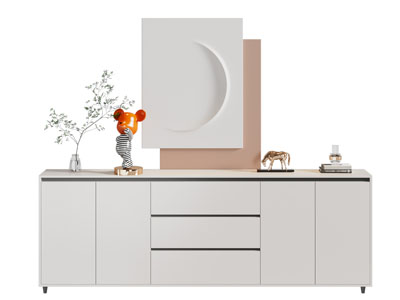 现代玄关柜 边柜 摆件组合3d模型 现代玄关柜 边柜 摆件组合