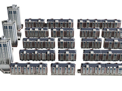 现代建筑 住宅楼 大楼 社区楼群3d模型 现代建筑 住宅楼 大楼 社区楼群