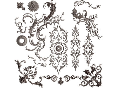 欧式雕花装饰构件 角花3d模型 欧式雕花装饰构件 角花