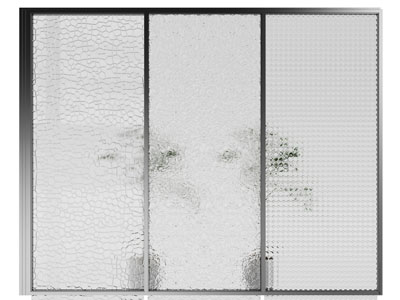 现代花纹玻璃隔断3d模型 现代花纹玻璃隔断