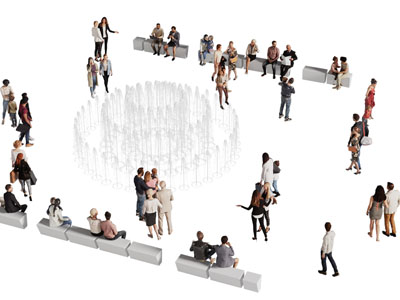 现代户外看喷泉的男人 女人 儿童 孩子 多人3d模型 现代户外看喷泉的男人 女人 儿童 孩子 多人