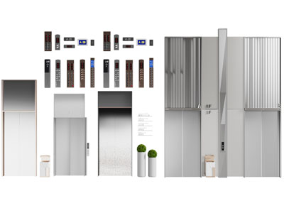 现代电梯 电梯按键3d模型 现代电梯 电梯按键