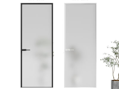 现代玻璃门 房门 平开门3d模型 现代玻璃门 房门 平开门