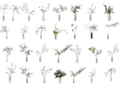 现代花瓶花卉 摆件组合