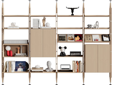 现代开放式整理收纳置物装饰柜3d模型 现代开放式整理收纳置物装饰柜