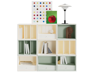 现代书柜 装饰柜3d模型 现代书柜 装饰柜