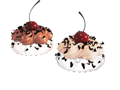 现代面包圈 甜点蛋糕 水果食物