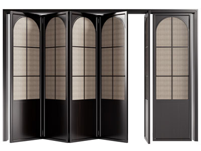 法式折叠推拉门3d模型 法式折叠推拉门