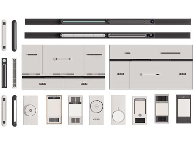 现代天花吊顶 线形浴霸 暖风扇3d模型 现代天花吊顶 线形浴霸 暖风扇