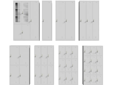 现代办公文件收纳柜3d模型 现代办公文件收纳柜