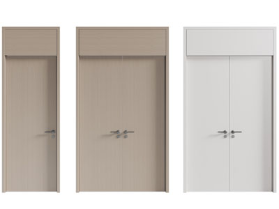 现代木门 双开门 大门 房门 平开门3d模型 现代木门 双开门 大门 房门 平开门