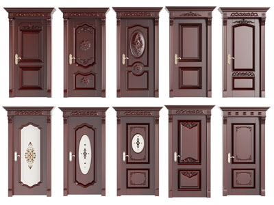 欧式雕花木门 平开门 房门 防盗门3d模型 欧式雕花木门 平开门 房门 防盗门