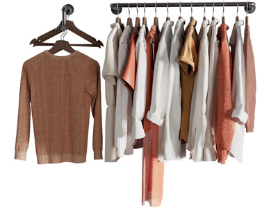 现代衣架上的衣服3d模型 现代衣架上的衣服