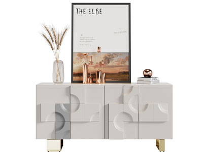 现代玄关柜 边柜 装饰挂画3d模型 现代玄关柜 边柜 装饰挂画