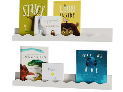 现代墙面儿童绘本收纳架3d模型 现代墙面儿童绘本收纳架