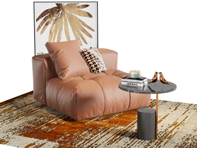 现代懒人沙发 边几