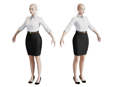 现代穿职业装的女人 人物