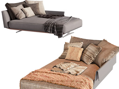 现代贵妃椅 美人榻 单人沙发床