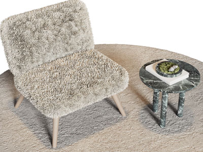 现代休闲椅子 边几