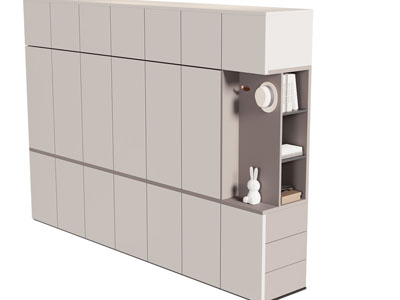 现代玄关鞋柜3d模型 现代玄关鞋柜