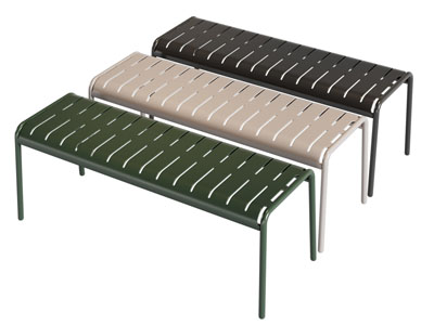 现代金属镂空长凳子