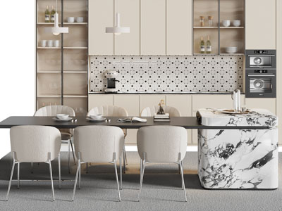 现代吧台餐桌椅组合 酒柜