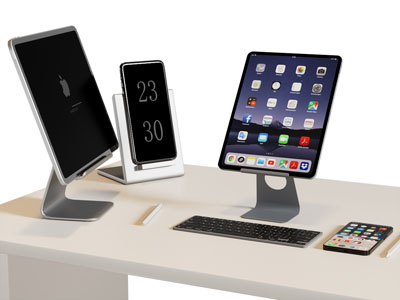 现代平板电脑 手机展台展览