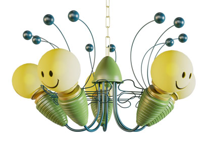 北欧卡通小蜜蜂吊灯