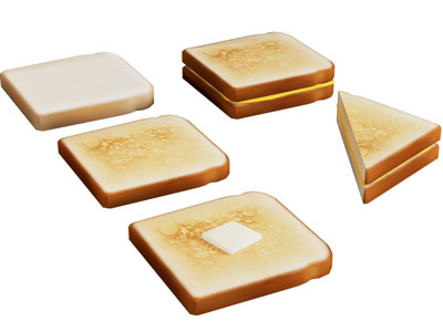 现代吐司面包 三明治 食物