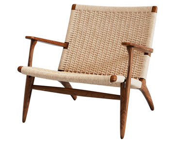 侘寂风编织休闲椅子