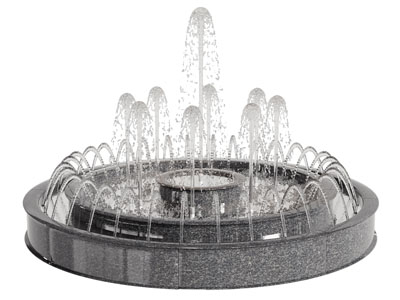 现代圆形喷泉 水花水柱 水景