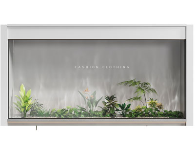 现代室内景观植物橱窗