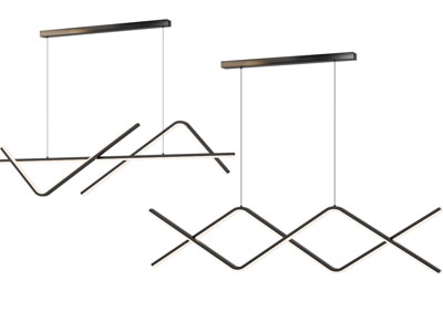 现代金属线条吊灯