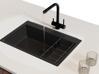 现代洗菜盆 玻璃杯