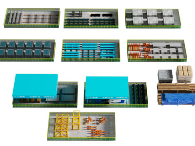 现代工业厂房 工业设备3d模型 现代工业厂房 工业设备