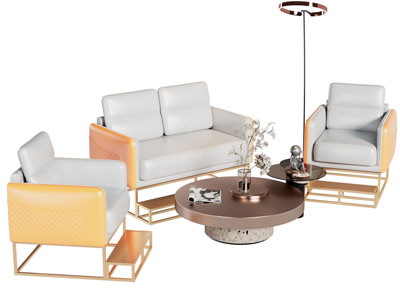 现代双人 单人沙发 茶几组合