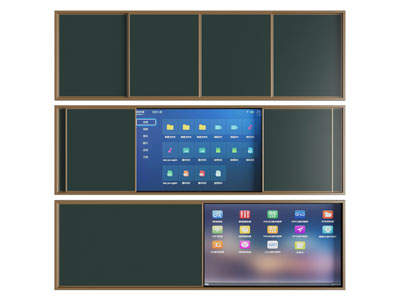 现代教室多媒体黑板3d模型 现代教室多媒体黑板