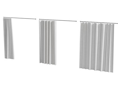现代布艺窗帘3d模型 现代布艺窗帘