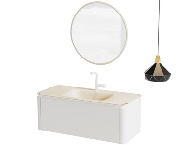 现代洗手台 镜子 浴室柜