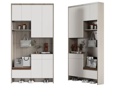 现代玄关鞋柜3d模型 现代玄关鞋柜