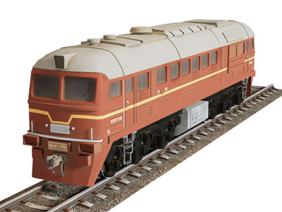 现代火车头3d模型 现代火车头