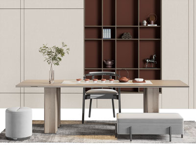 新中式茶桌椅组合