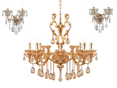 欧式水晶吊坠吊灯 壁灯