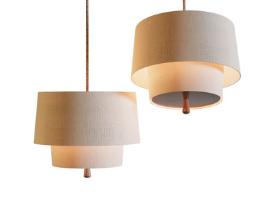 现代圆形双层灯罩吊灯