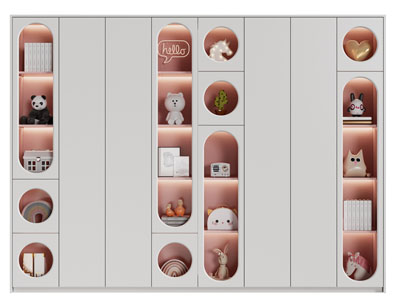 现代儿童装饰柜3d模型 现代儿童装饰柜