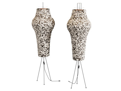 现代花纹灯罩落地灯